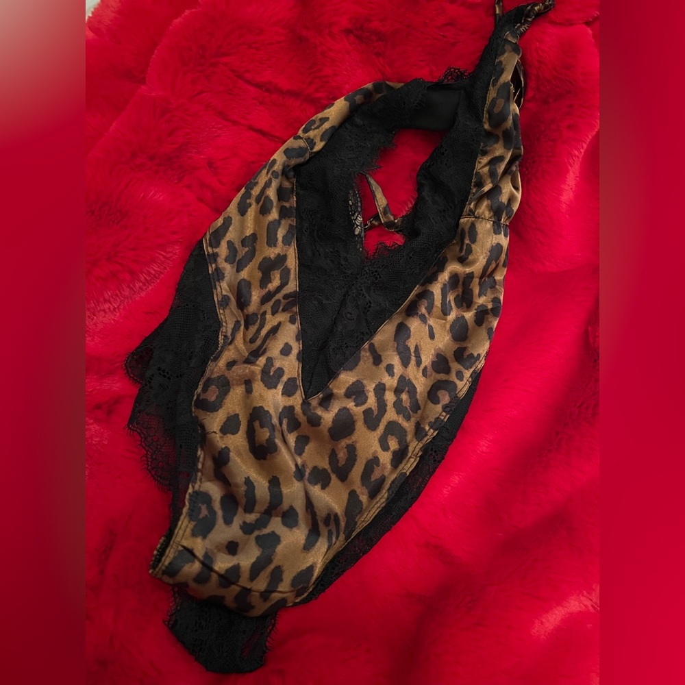 Leopard Print with lace bodysuit.